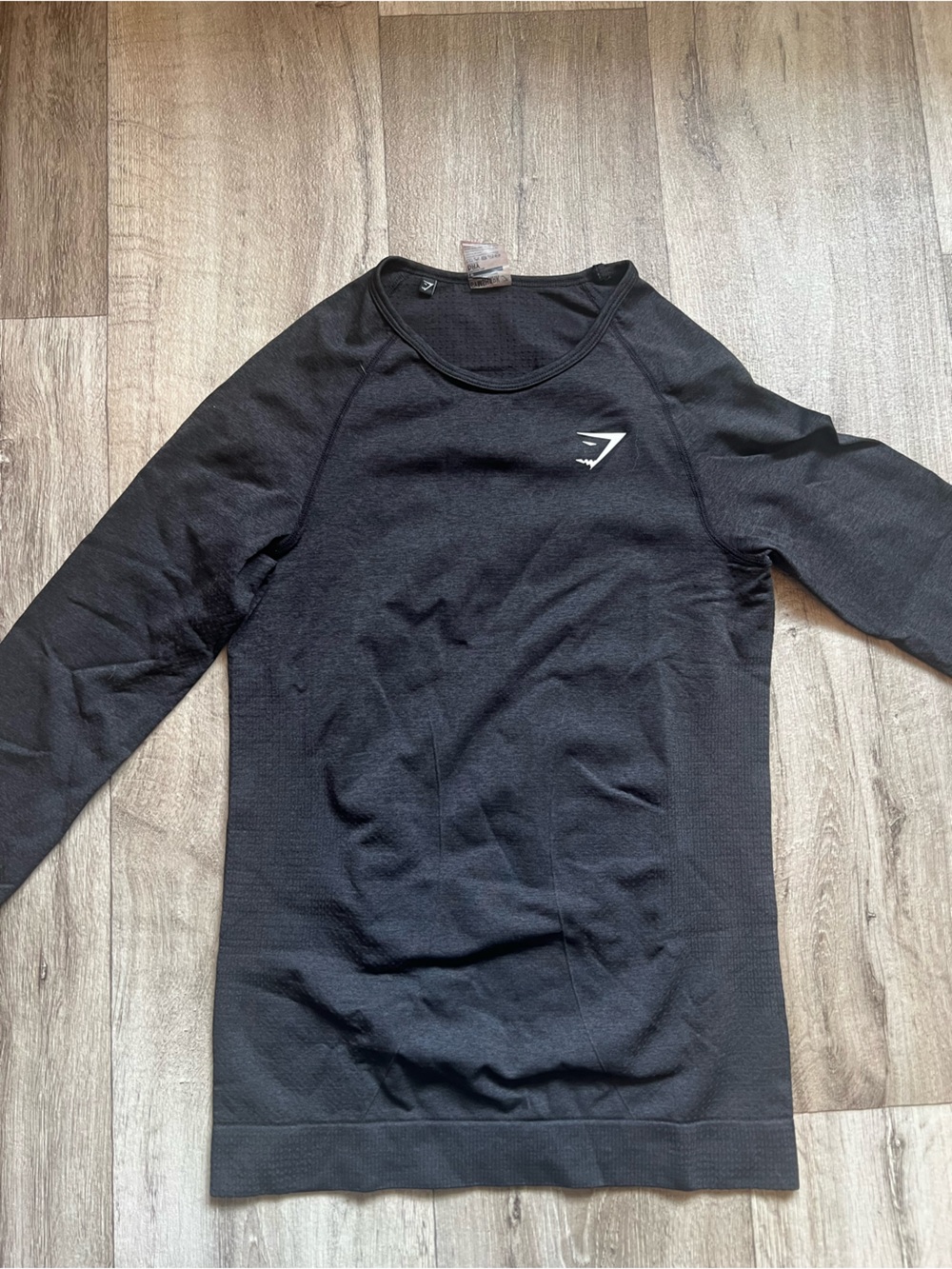 Gymshark Vital Seamless 2.0 Long Sleeve Top Charcoal Grey M